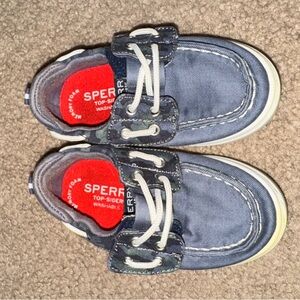 Sperry toddler easy-on blue boat shoes
